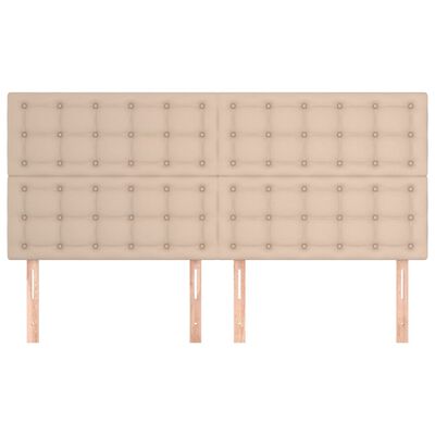 vidaXL Čela postele 4 ks cappuccino 90x5x78/88 cm umělá kůže