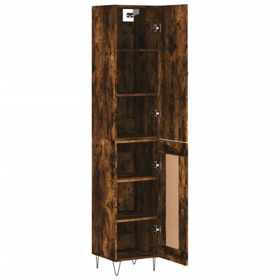 vidaXL Skříň highboard kouřový dub 34,5 x 34 x 180 cm kompozitní dřevo