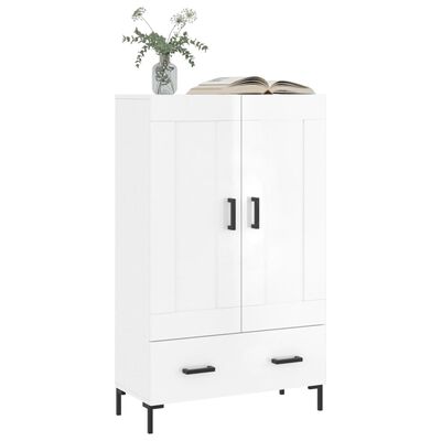 vidaXL Skříň highboard lesklá bílá 69,5 x 31 x 115 cm kompozitní dřevo