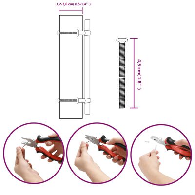 vidaXL Nábytkové úchytky 10 ks stříbrné 160 mm nerezová ocel