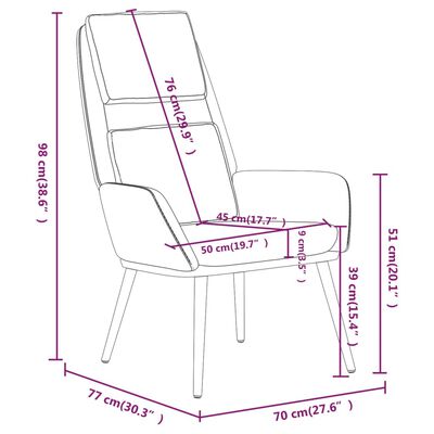 vidaXL Relaxační křeslo vínové textil