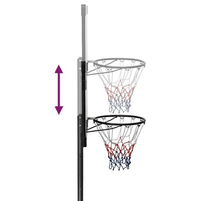 vidaXL Basketbalový koš s průhlednou deskou 280–350 cm polykarbonát