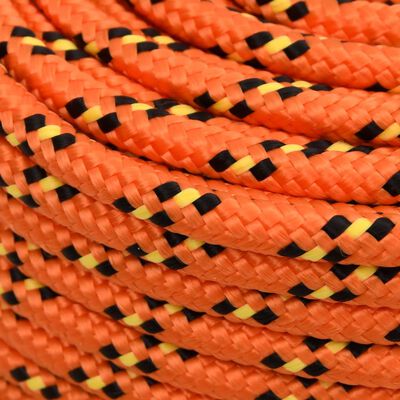 vidaXL Lodní lano oranžové 10 mm 250 m polypropylen