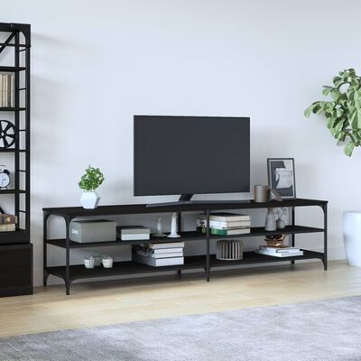 vidaXL TV skříňka černá 200 x 30 x 50 cm kompozitní dřevo a kov