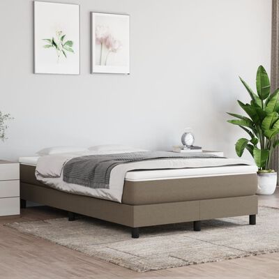 vidaXL Box spring postel s matrací taupe 120x190 cm textil