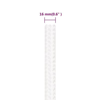 vidaXL Lodní lano celobílé 16 mm 50 m polypropylen