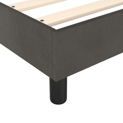 vidaXL Box spring postel s matrací tmavě šedá 140x200 cm samet