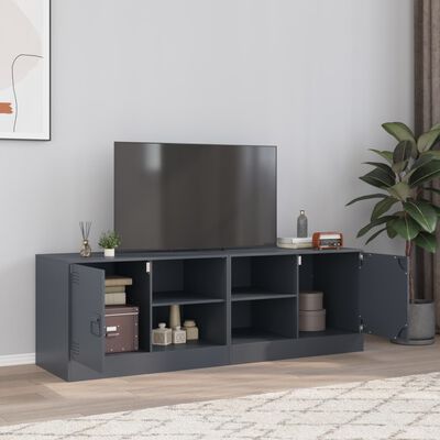 vidaXL TV skříňky 2 ks antracitové 67 x 39 x 44 cm ocel