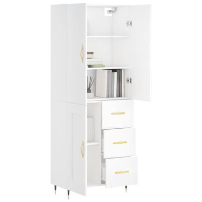 vidaXL Skříň highboard bílá 69,5 x 34 x 180 cm kompozitní dřevo