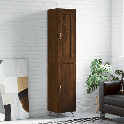 vidaXL Skříň highboard hnědý dub 34,5 x 34 x 180 cm kompozitní dřevo