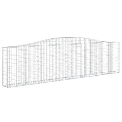 vidaXL Klenuté gabionové koše 25ks 400x30x100/120cm pozinkované železo