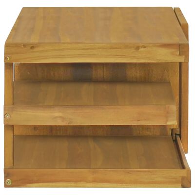 vidaXL Nástěnná koupelnová skříňka 110 x 40 x 30 cm masivní teak