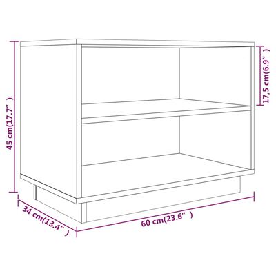 vidaXL Botník medově hnědý 60 x 34 x 45 cm masivní borové dřevo