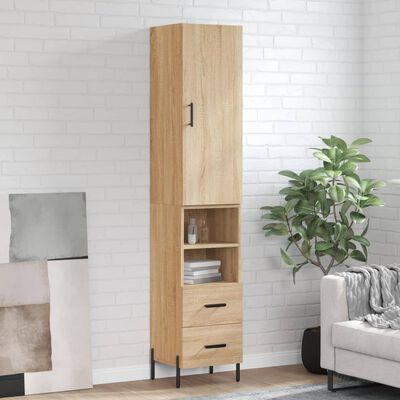 vidaXL Skříň highboard dub sonoma 34,5 x 34 x 180 cm kompozitní dřevo