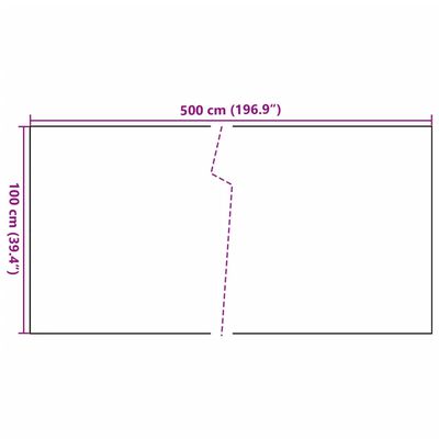 vidaXL Balkonová zástěna hnědá a černá 500 x 100 cm polyratan