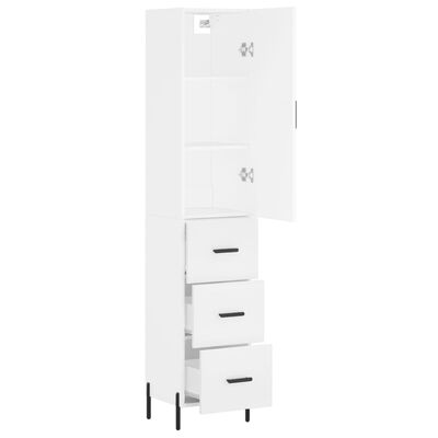 vidaXL Skříň highboard bílá 34,5 x 34 x 180 cm kompozitní dřevo