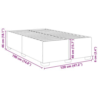 vidaXL Rám postele modrý 120 x 190 cm samet