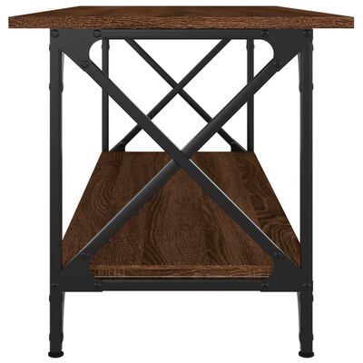 vidaXL Konferenční stolek hnědý dub 100 x 45 x 45 cm kompozit a železo