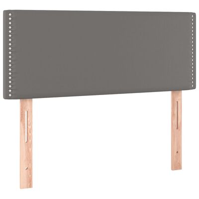 vidaXL Box spring postel s matrací šedá 120x190 cm umělá kůže