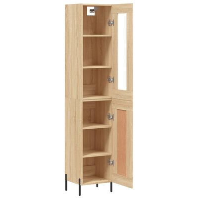 vidaXL Skříň highboard dub sonoma 34,5 x 34 x 180 cm kompozitní dřevo