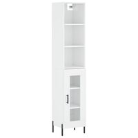 vidaXL Skříň highboard bílá s vysokým leskem 34,5x34x180 cm kompozit