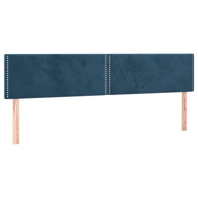 vidaXL Box spring postel s matrací tmavě modrá 160x200 cm samet