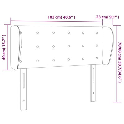 vidaXL Čelo postele typu ušák cappuccino 103x23x78/88 cm umělá kůže