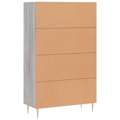 vidaXL Skříň highboard šedá sonoma 69,5 x 31 x 115 cm kompozitní dřevo