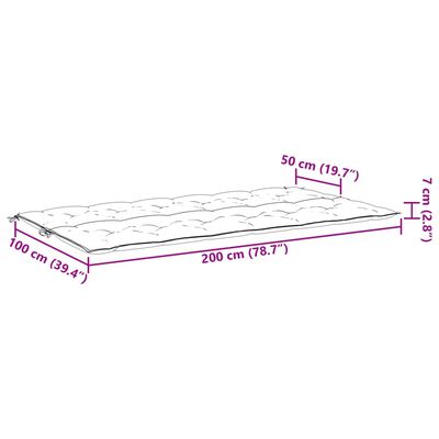 vidaXL Poduška na zahradní lavici světle modrá 200x(50+50)x7 cm oxford