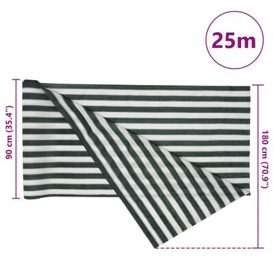 vidaXL Stínící tkanina zelená a bílá 1,8 x 25 m HDPE 75 g/m²