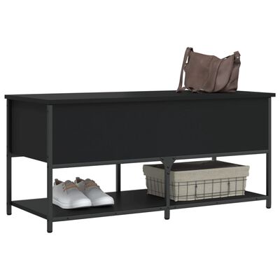 vidaXL Úložná lavice černá 100 x 42,5 x 47 cm kompozitní dřevo
