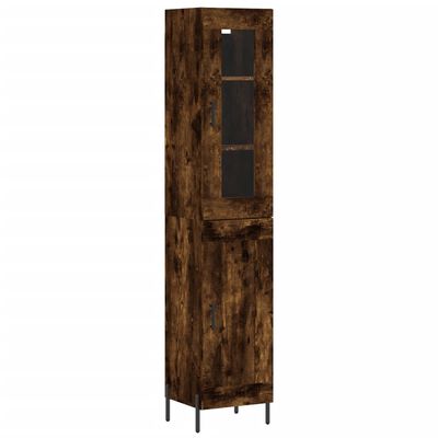 vidaXL Skříň highboard kouřový dub 34,5 x 34 x 180 cm kompozitní dřevo