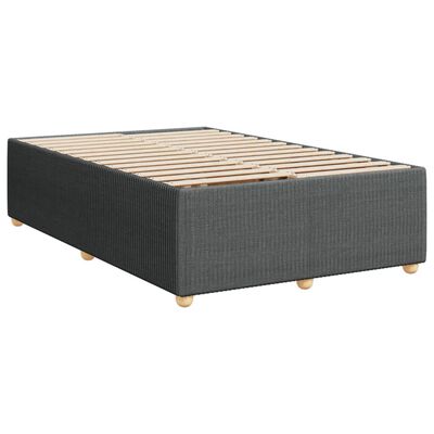 vidaXL Box spring postel s matrací tmavě šedá 120x190 cm textil