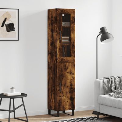 vidaXL Skříň highboard kouřový dub 34,5 x 34 x 180 cm kompozitní dřevo