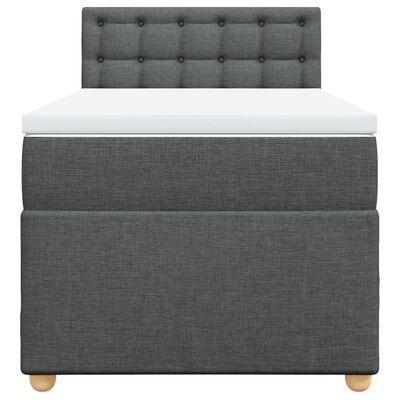 vidaXL Box spring postel s matrací tmavě šedá 90x190 cm textil