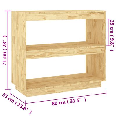 vidaXL Knihovna 80 x 35 x 71 cm masivní borovice