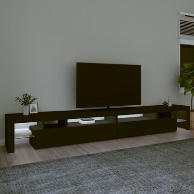vidaXL TV skříňka s LED osvětlením černá 290 x 36,5 x 40 cm