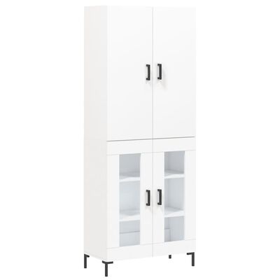 vidaXL Skříň highboard bílá 69,5 x 34 x 180 cm kompozitní dřevo