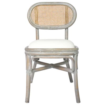 vidaXL Jídelní židle 2 ks šedé plátno