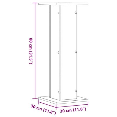 vidaXL Stojany na rostliny 2 ks bílé 30 x 30 x 80 cm kompozitní dřevo