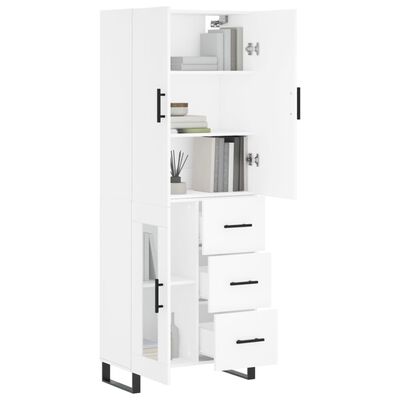 vidaXL Skříň highboard bílá 69,5 x 34 x 180 cm kompozitní dřevo