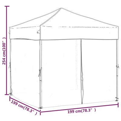 vidaXL Skládací party stan s bočními stěnami modrý 2 x 2 m