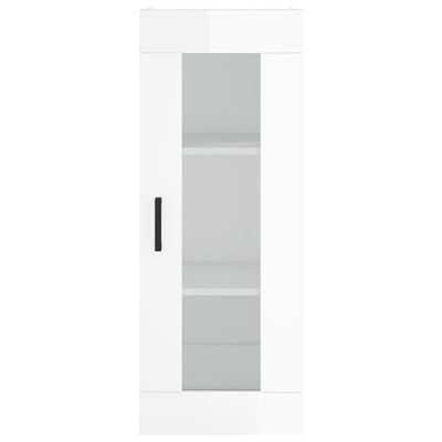 vidaXL Skříň highboard bílá s vysokým leskem 34,5x34x180 cm kompozit