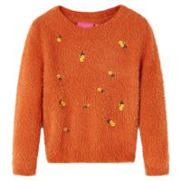 Dětský svetr pletený oranžový 92