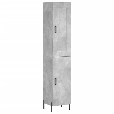 vidaXL Skříň highboard betonově šedá 34,5x34x180 cm kompozitní dřevo