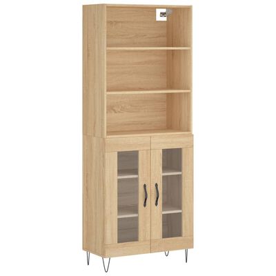 vidaXL Skříň highboard dub sonoma 69,5 x 34 x 180 cm kompozitní dřevo