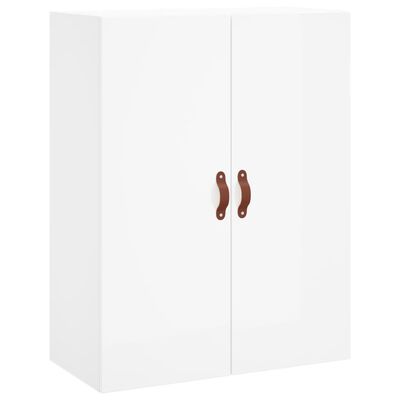 vidaXL Skříň highboard lesklá bílá 69,5 x 34 x 180 cm kompozitní dřevo