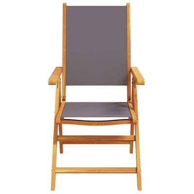 vidaXL Polohovací zahradní židle 6 ks antracitové textil a masiv