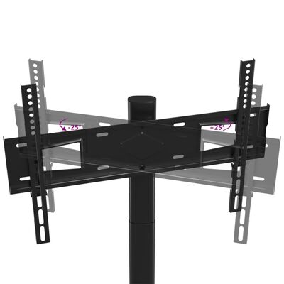 vidaXL Rohový TV stojan 2patrový pro 32–65 palců černý