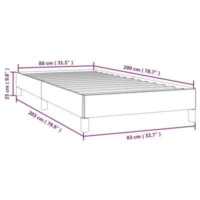 vidaXL Rám postele černá 80x200 cm samet